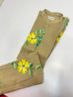 Crushed tissue hand painted kurta with pant