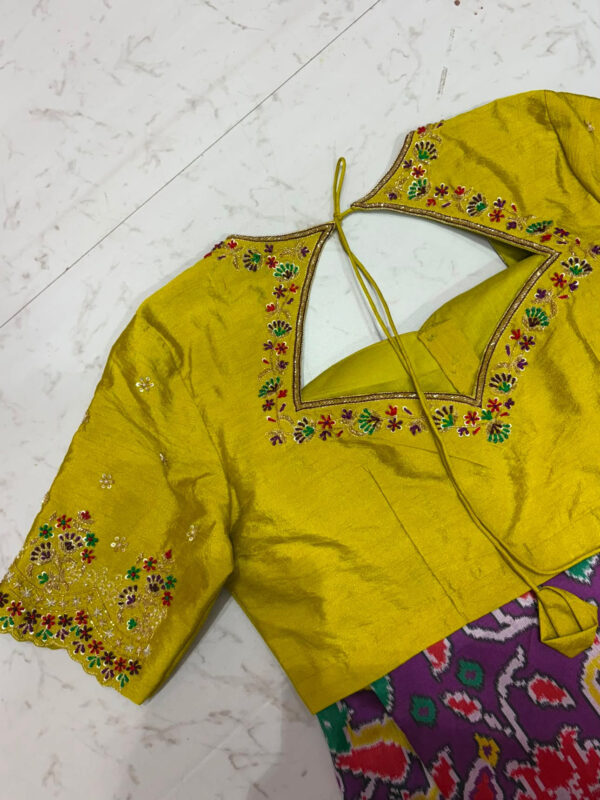 Beautiful Patola saree with maggam work blouse