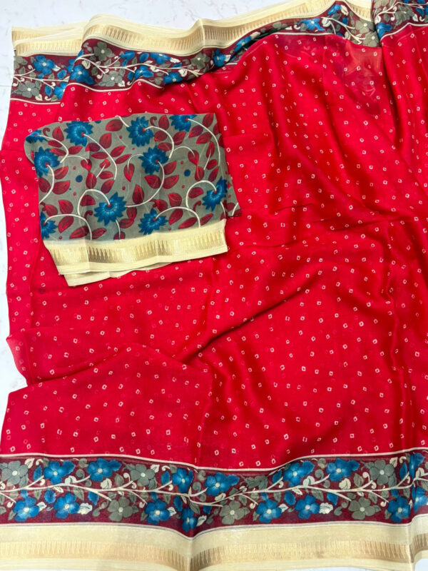 Malai crepe saree