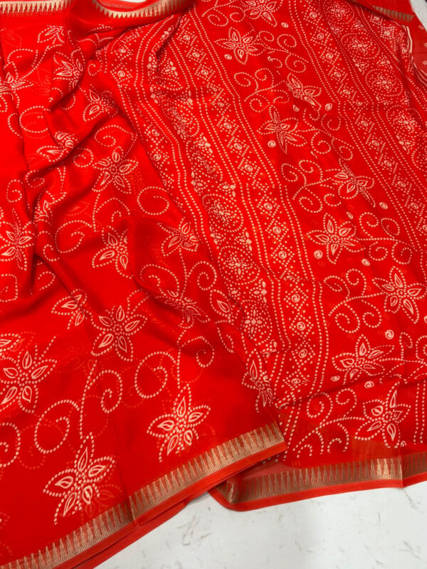 Premium quality malai crepe saree