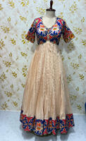 Patola long gown with heavy flare