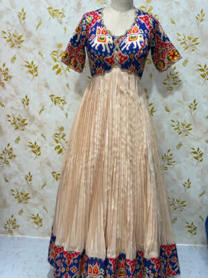 Patola long gown with heavy flare
