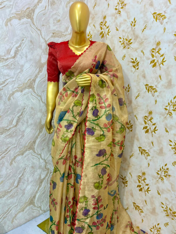 Zari tissue saree with deaigner blouse