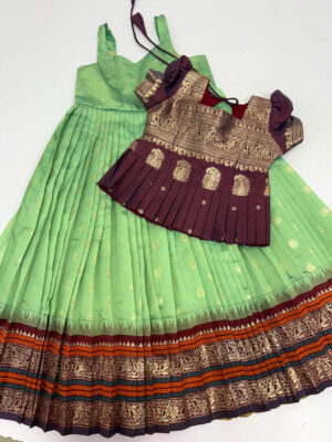 Gadwal silk kid lehenga