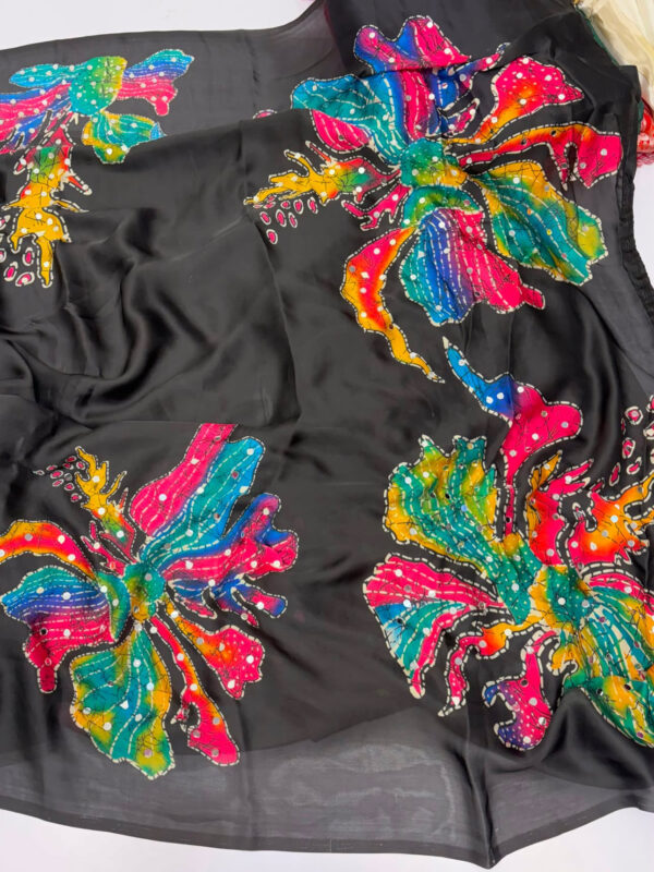 Pure crepe saree
