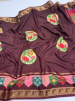 Malai crepe silk saree