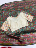 Patola saree with maggam work blouse