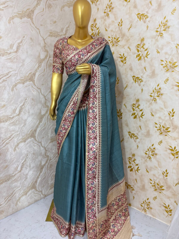 Exclusive designer patola silk sarees with beautiful zari interlock weaving  Paired with patola blouse
