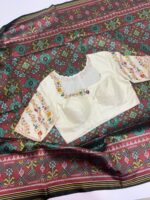 Patola saree with maggam work blouse