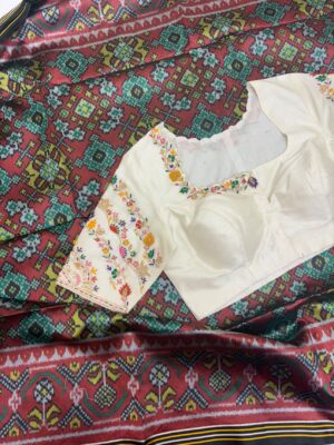 Patola saree with maggam work blouse