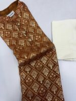 Patola tissue mens kurta paired with paijama