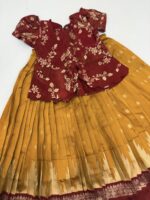 Vintage gadwal lehenga with tissue pattu blouse