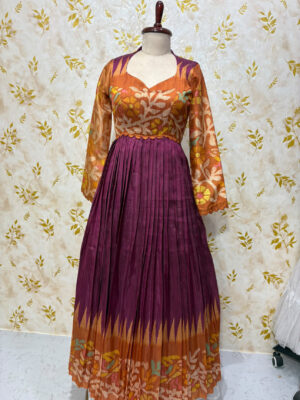 Matka silk long frock