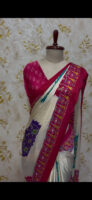 Premium quality mirror work model satin saree