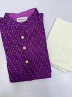 Pure ikkat rawsilk kurta with pant
